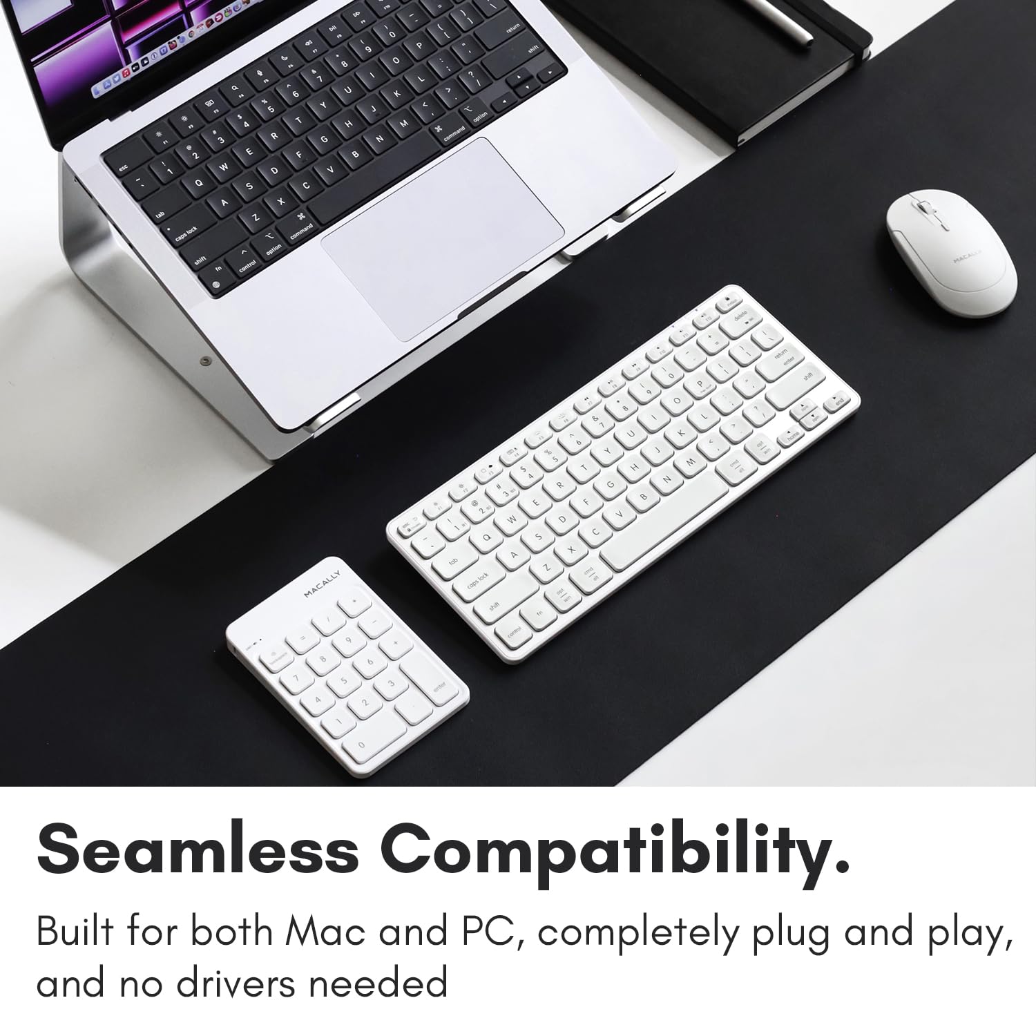 Foto 7 pulgar | Teclado Numérico Bluetooth Macally Para Portátil Mac Windows, Blanco - Venta Internacional.