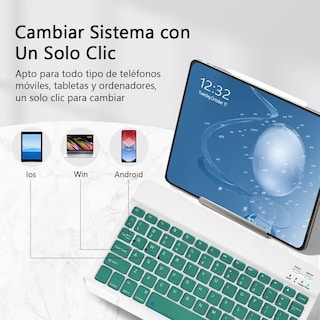Foto 4 | Kit Teclado Y Mouse Inalámbrico Bluetooth Recargable Para Celular/tablet