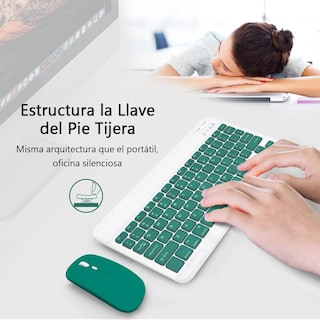 Foto 6 | Kit Teclado Y Mouse Inalámbrico Bluetooth Recargable Para Celular/tablet