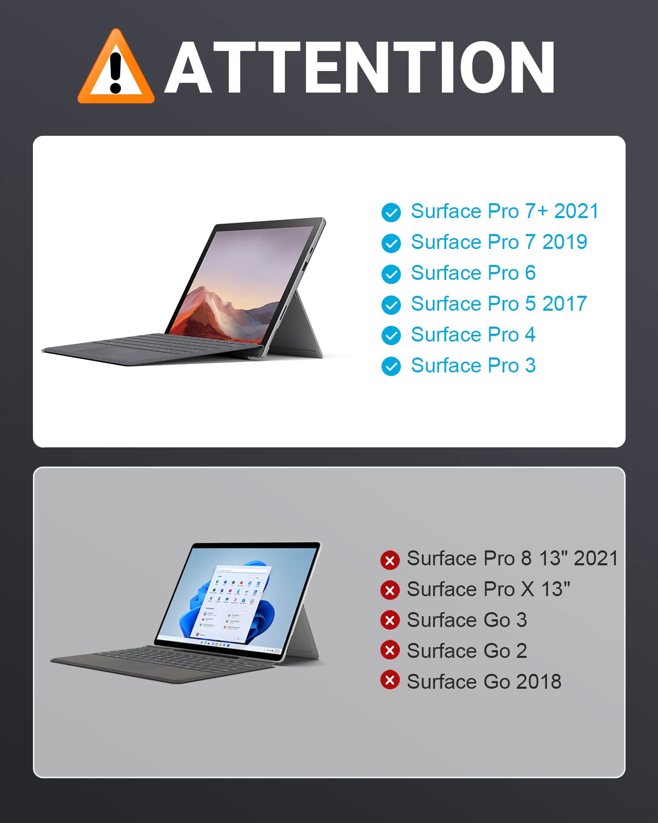 Foto 3 pulgar | Funda Tipo Teclado Tipo Moko Para Microsoft Surface Pro 7 Plus/pro 7/pro 6/pro 5/pro 4/3 - Venta Internacional.