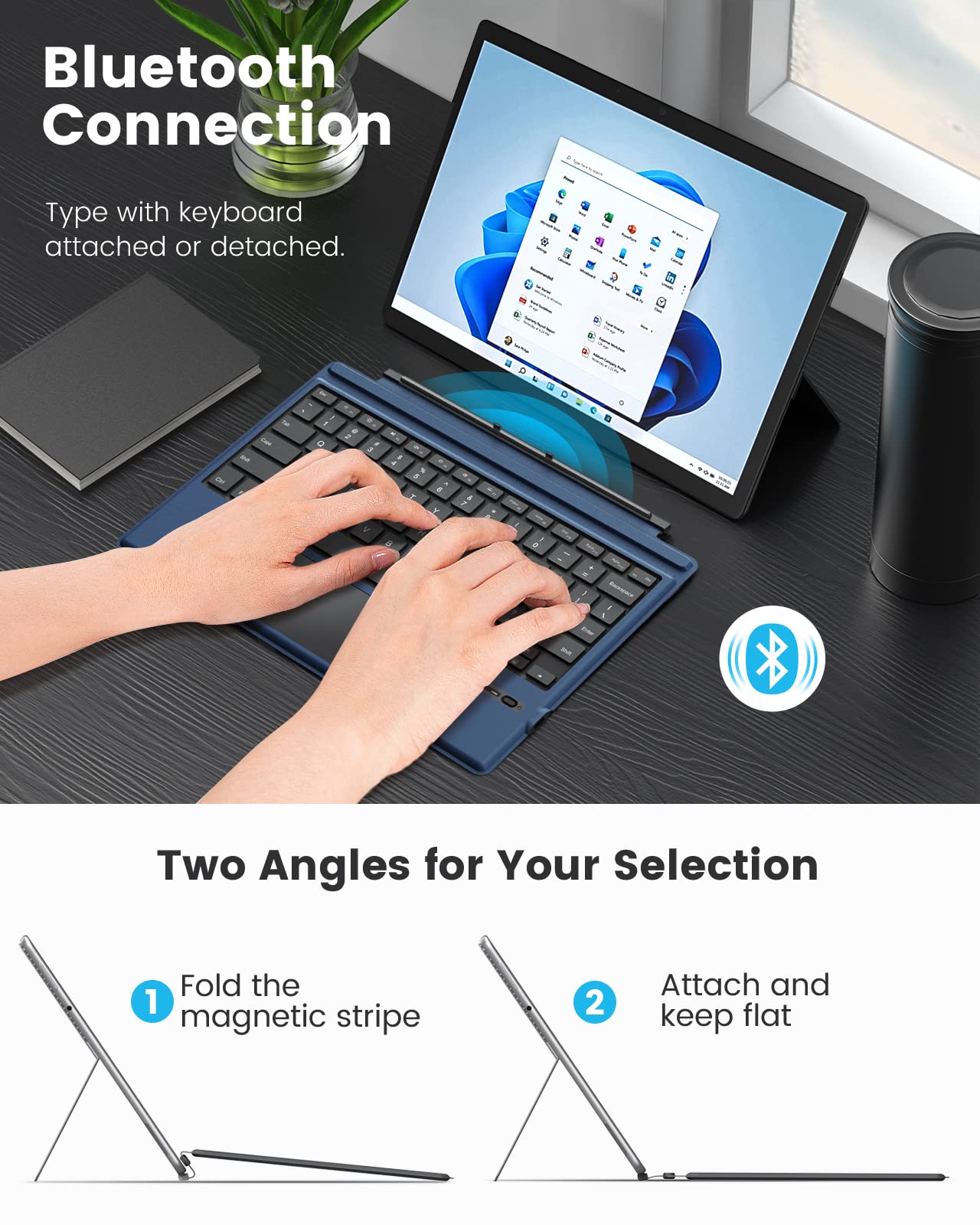 Foto 7 pulgar | Funda Tipo Teclado Tipo Moko Para Microsoft Surface Pro 7 Plus/pro 7/pro 6/pro 5/pro 4/3 - Venta Internacional.