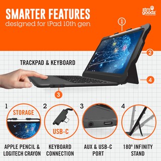 Foto 2 | Teclado Trackpad Stm Goods Dux Usb-c Para Ipad De Décima Generación - Venta Internacional.