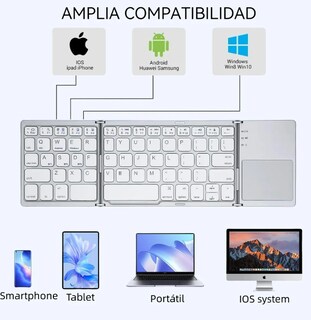 Foto 3 | Xtellar Premium Mini Teclado Bluetooth Plegable Y Portátil - Compatible Multi-dispositivo Y Recargable