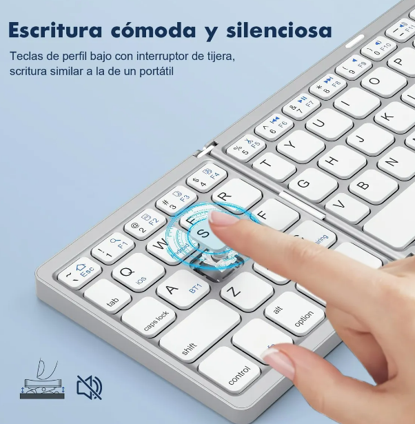 Foto 4 | Xtellar Premium Mini Teclado Bluetooth Plegable Y Portátil - Compatible Multi-dispositivo Y Recargable