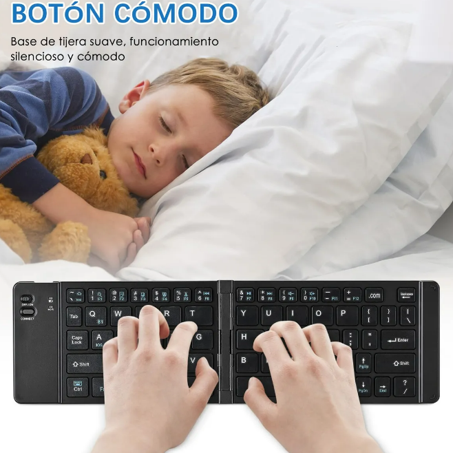 Foto 4 | Xtellar Mini Teclado Inalámbrico - Ratón Bluetooth Ultra Compacto  Plegable  Recargable  Ultraligero  En Elegante