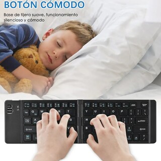 Foto 4 | Xtellar Mini Teclado Inalámbrico - Ratón Bluetooth Ultra Compacto Plegable Recargable Ultraligero En Elegante