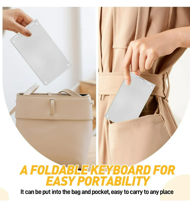 Foto 4 pulgar | Pack Xtellar: Teclado Bluetooth Plegable Y Ratón Recargables Ultra Livianos En Gris