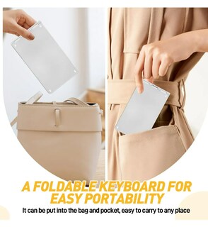 Foto 3 | Pack Xtellar: Teclado Bluetooth Plegable Y Ratón Recargables Ultra Livianos En Gris