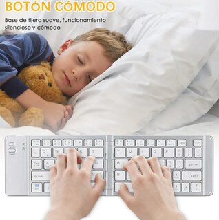 Foto 4 | Pack Xtellar: Teclado Bluetooth Plegable Y Ratón Recargables Ultra Livianos En Gris