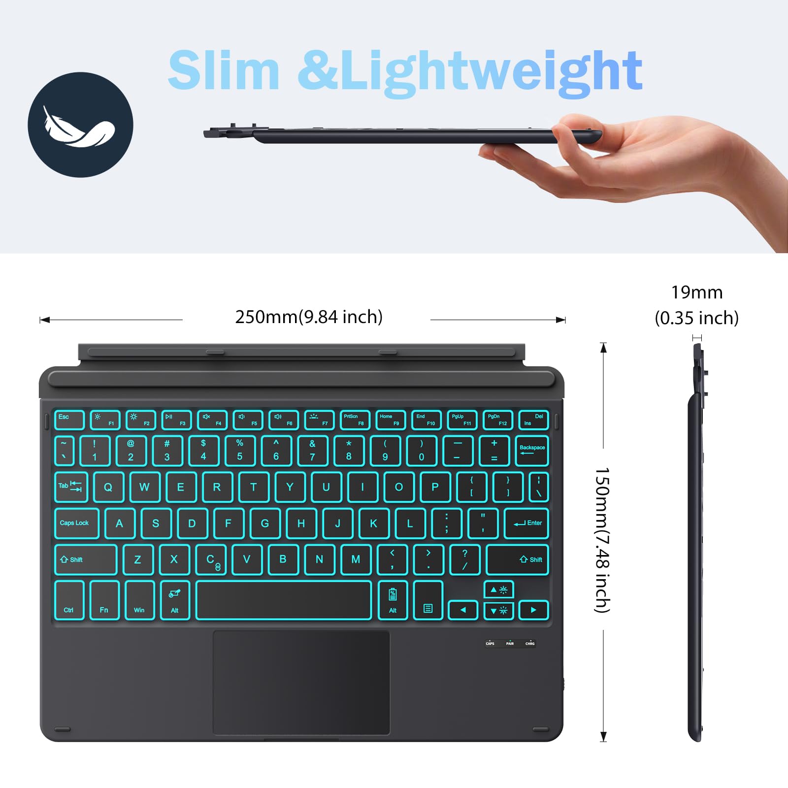Foto 4 pulgar | Teclado Type Cover Moko Para Surface Go 4/3/2/2018 Con Panel Táctil - Venta Internacional.