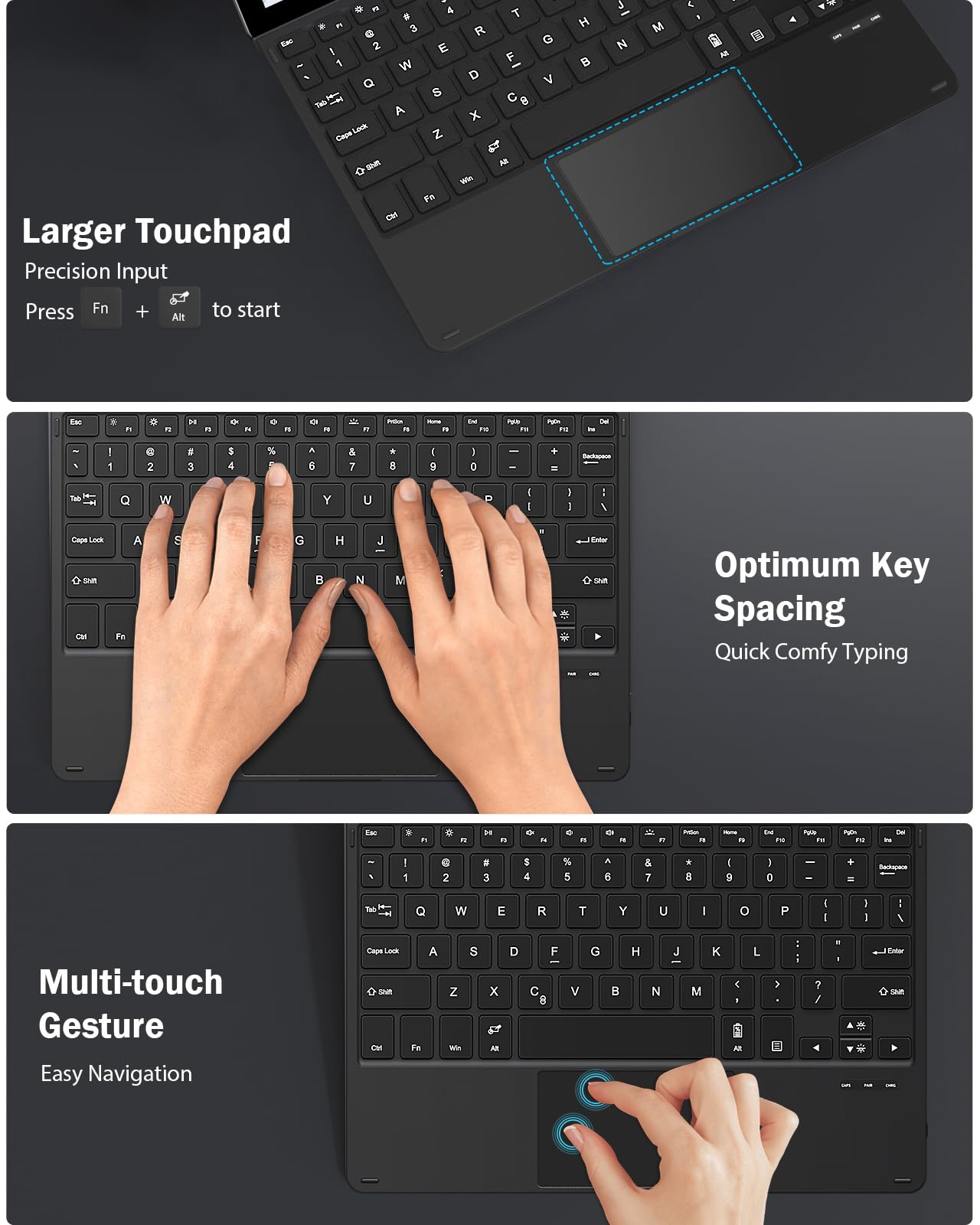 Foto 6 | Teclado Type Cover Moko Para Surface Go 4/3/2/2018 Con Panel Táctil - Venta Internacional.