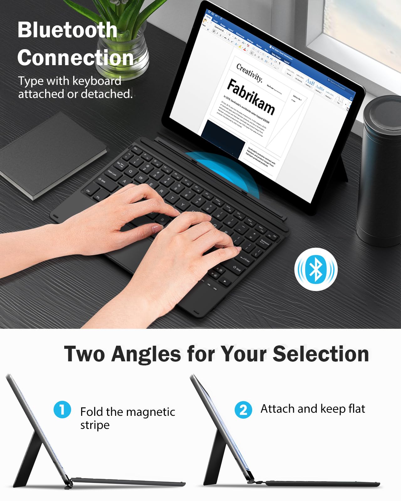 Foto 8 pulgar | Teclado Type Cover Moko Para Surface Go 4/3/2/2018 Con Panel Táctil - Venta Internacional.