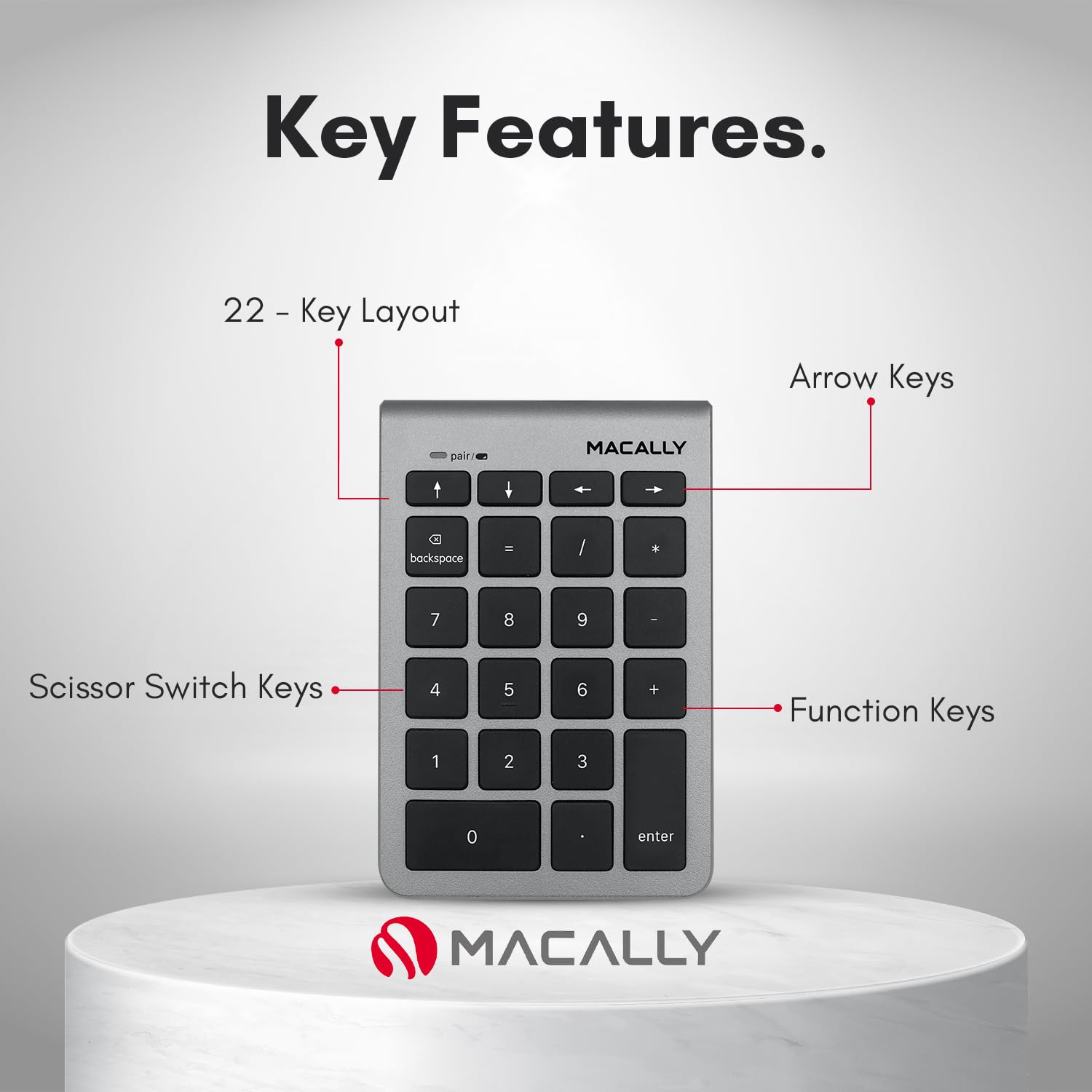 Foto 4 pulgar | Teclado Numérico Inalámbrico Bluetooth Macally Para Ordenador Portátil O De Escritorio - Venta Internacional.
