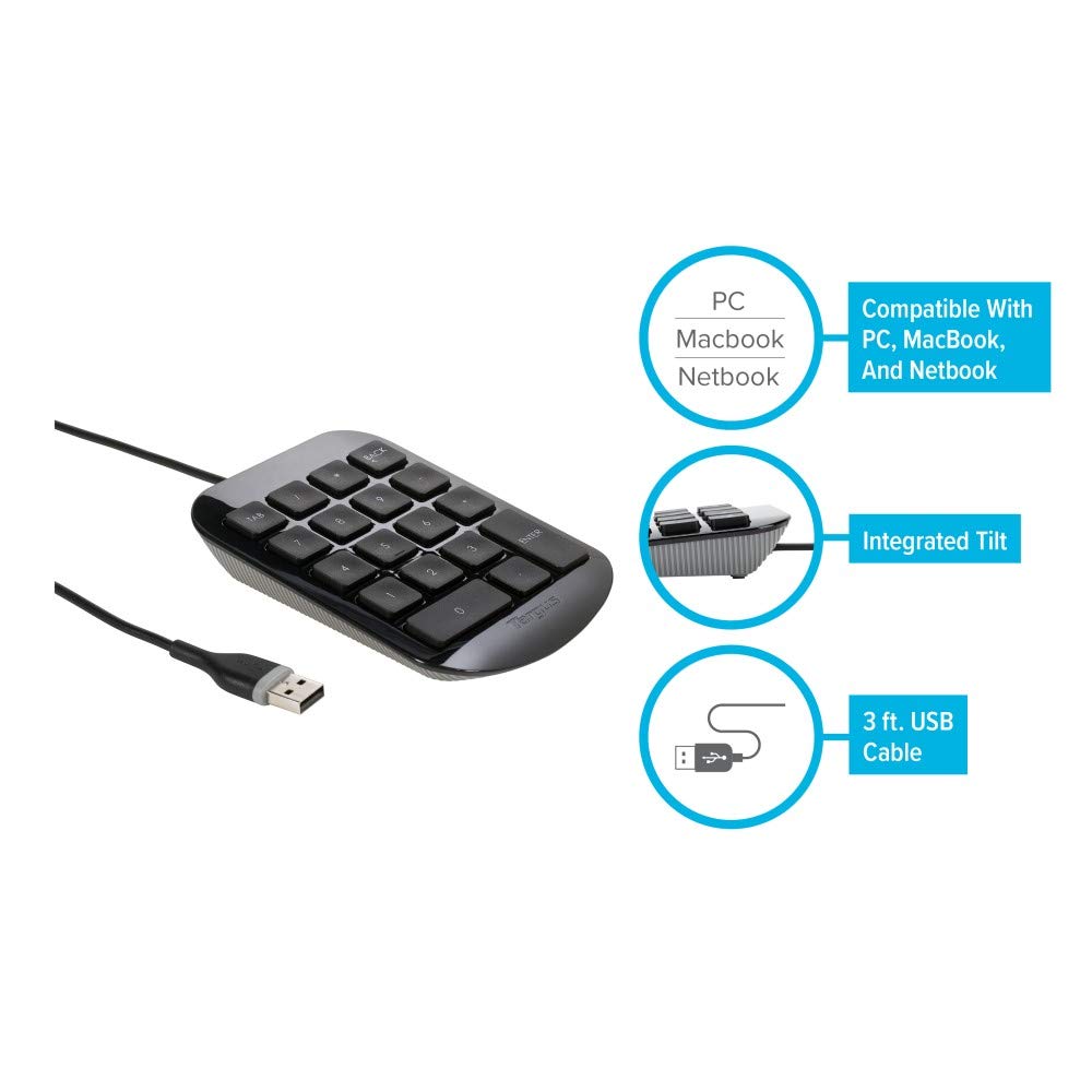 Foto 6 pulgar | Teclado Numérico Targus Akp1ous Con Conexión Usb Para Portátil - Venta Internacional.