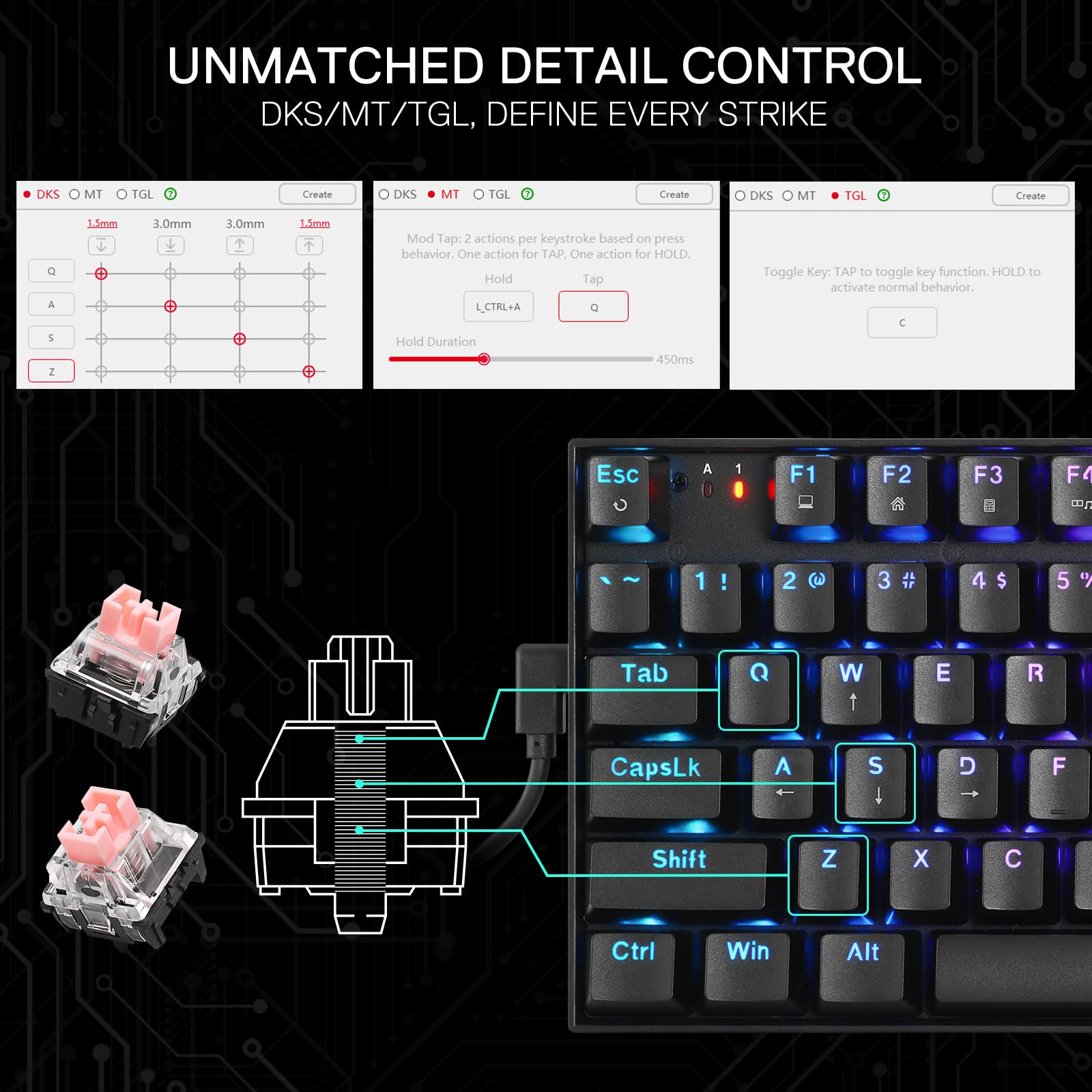 Foto 5 | Teclado Para Juegos Redragon K735 Rapid Trigger Con Cable 94 Teclas - Venta Internacional.