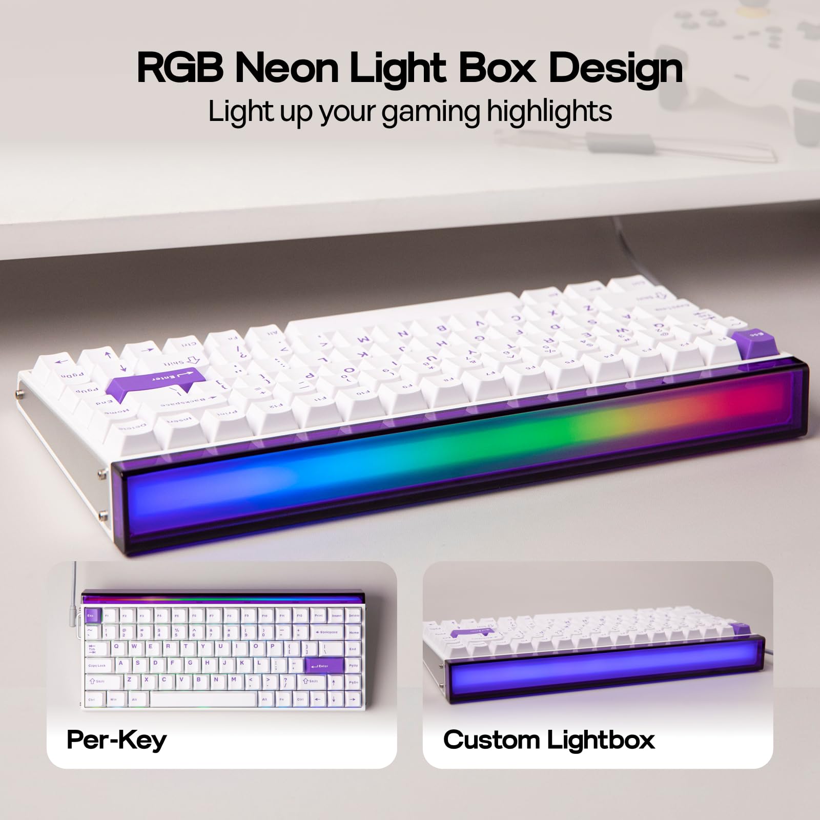 Foto 3 | Teclado Magnético De Efecto Hall Epomaker Aula Hero84 He Rgb - Venta Internacional.