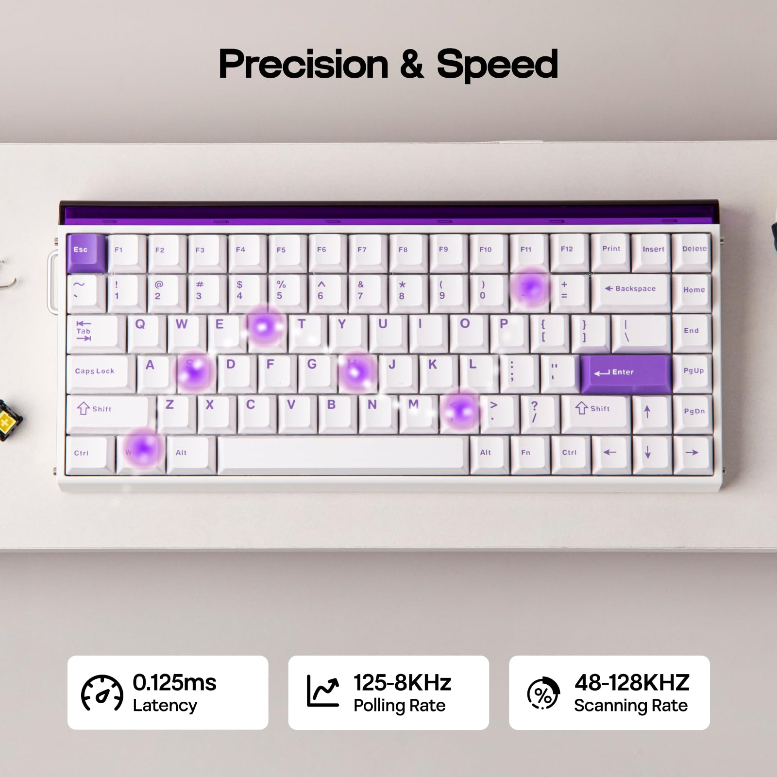 Foto 5 pulgar | Teclado Magnético De Efecto Hall Epomaker Aula Hero84 He Rgb - Venta Internacional.