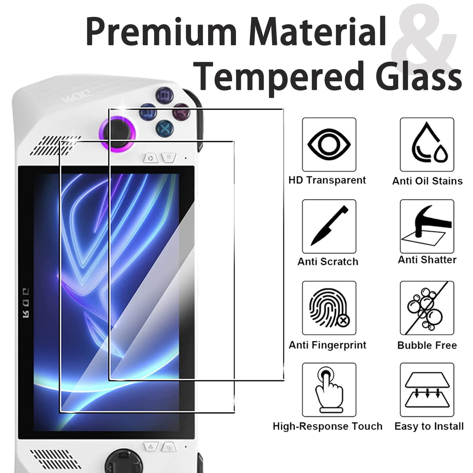 Foto 4 pulgar | Protector de Pantalla Miimall de Cristal Templado para Asus Rog Ally - Venta Internacional