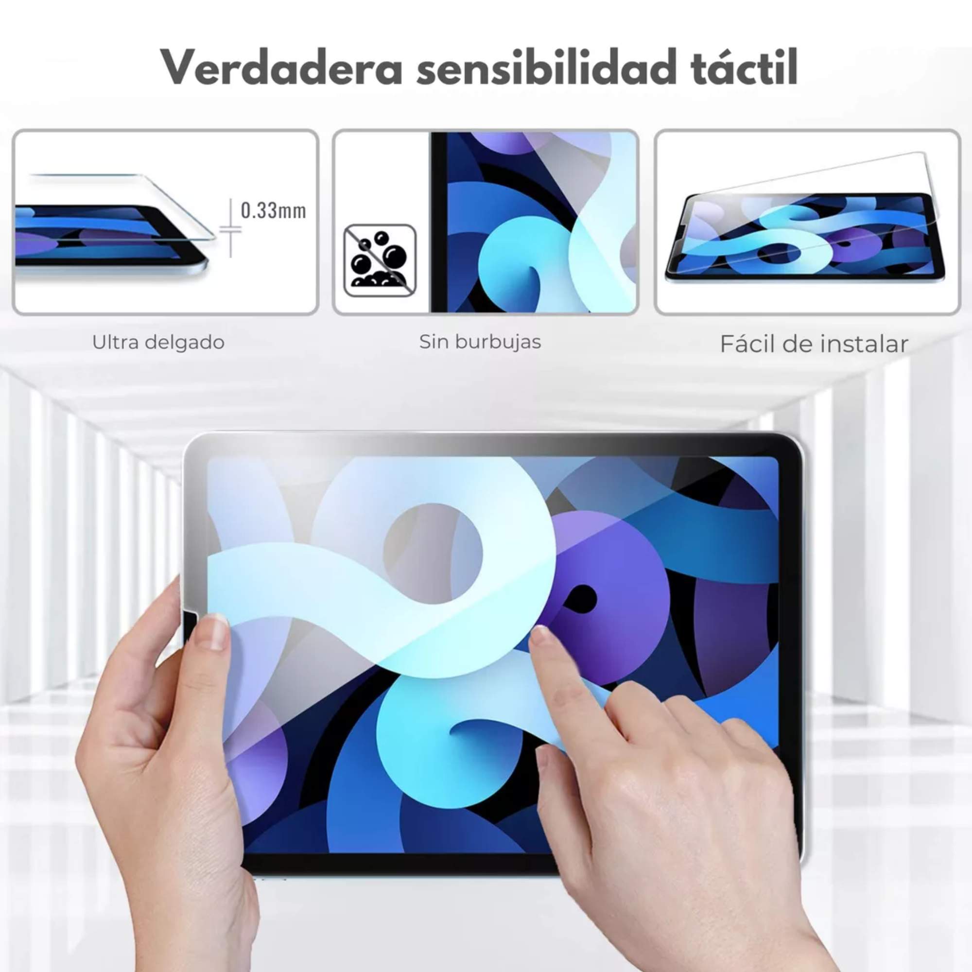 Foto 6 pulgar | Mica De Cristal Templado Protector De Pantalla Para Ipad Air 13 M2 Pro 13 M4