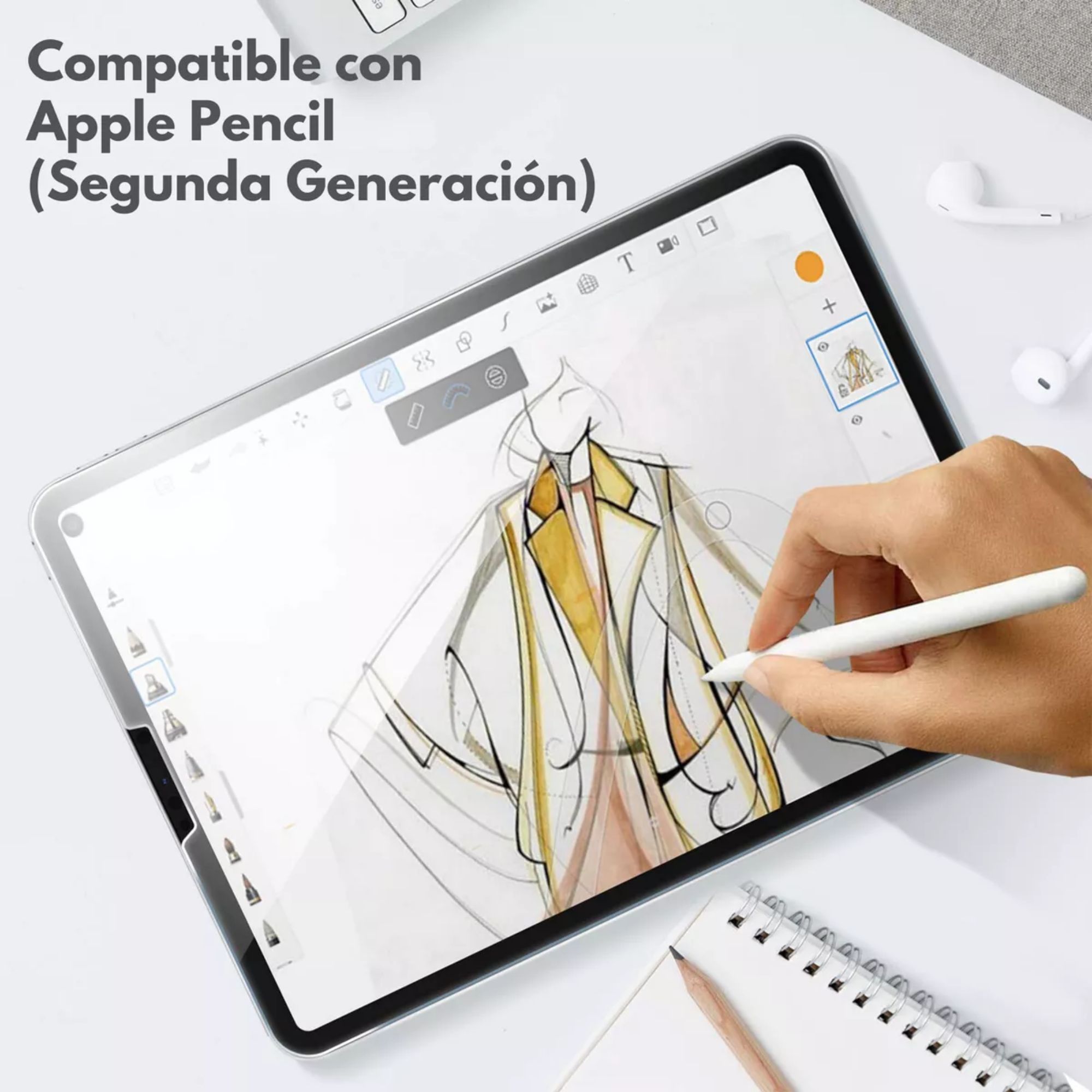 Foto 6 | 2 Micas Cristal Templado Protector De Pantalla Para Ipad Pro 12.9