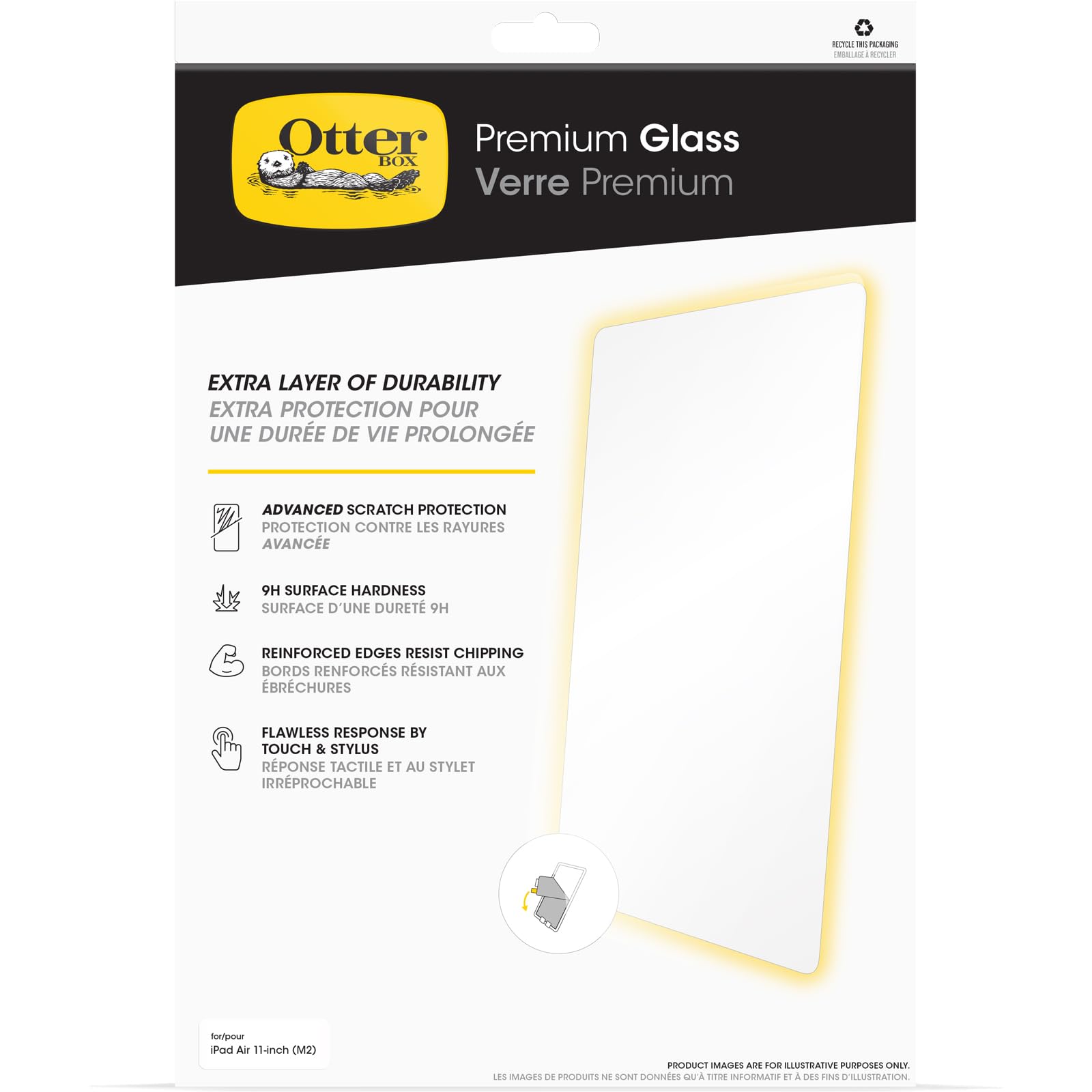 Foto 2 pulgar | Protector De Pantalla Otterbox Premium Glass Para Ipad Air 11'' (m2) - Venta Internacional.