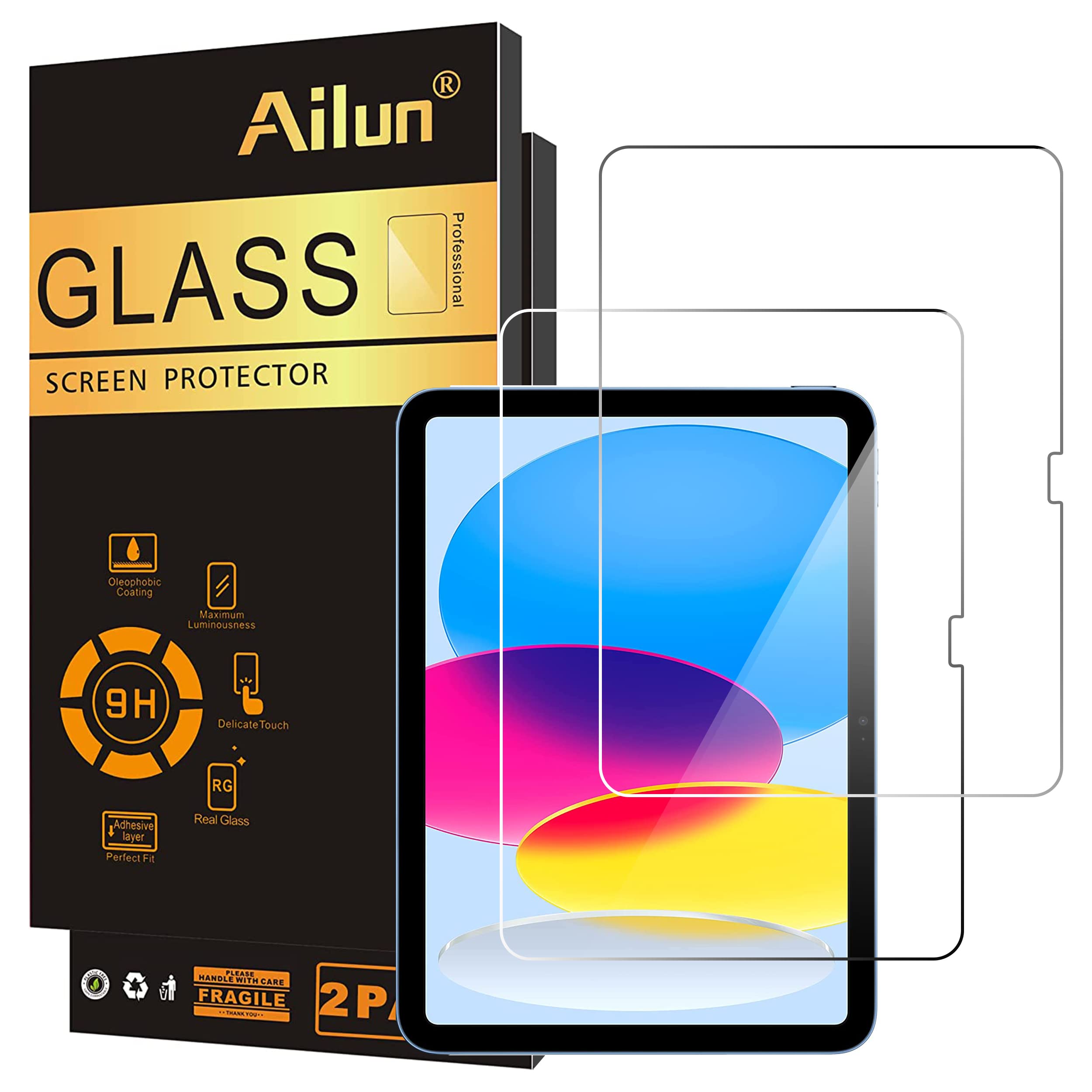 Protector De Pantalla Ailun Para Ipad 10ª Generación 10.9 Pulgadas 2022, Paquete De 2 - Venta Internacional.