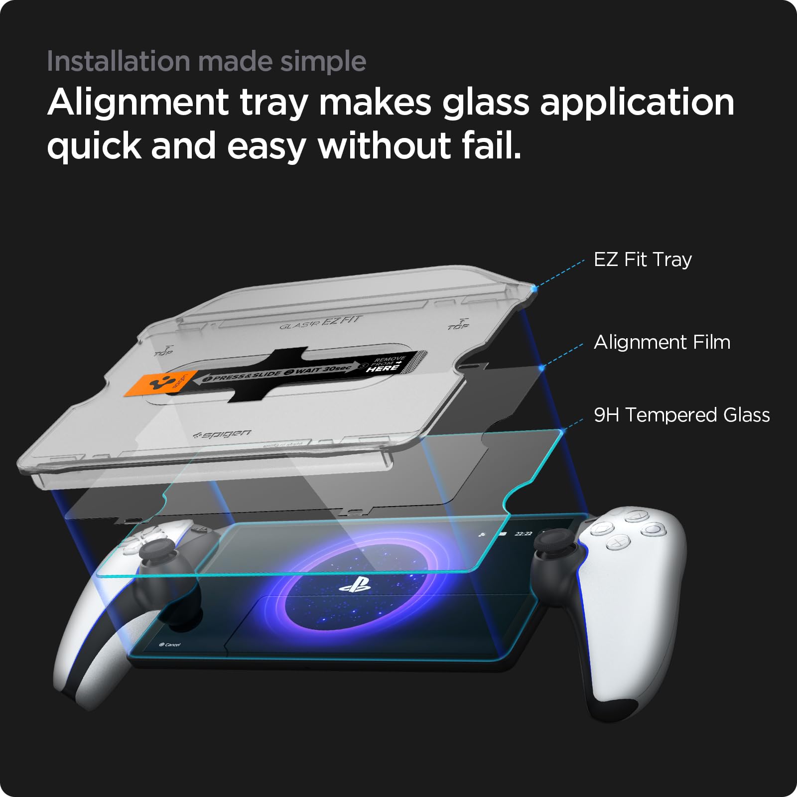 Foto 3 pulgar | Protector De Pantalla Spigen Glastr Ez Fit Para Playstation Portal - Venta Internacional.