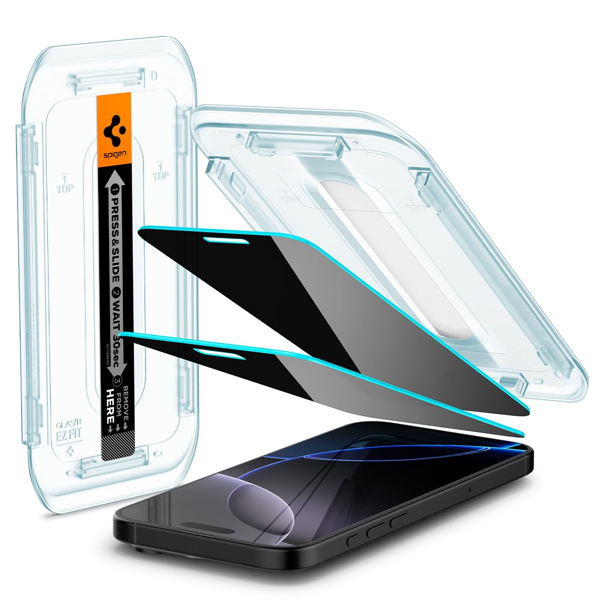 Protector De Pantalla Spigen Glastr Ez Fit Privacy Para Iphone 16 Pro Max - Venta Internacional.
