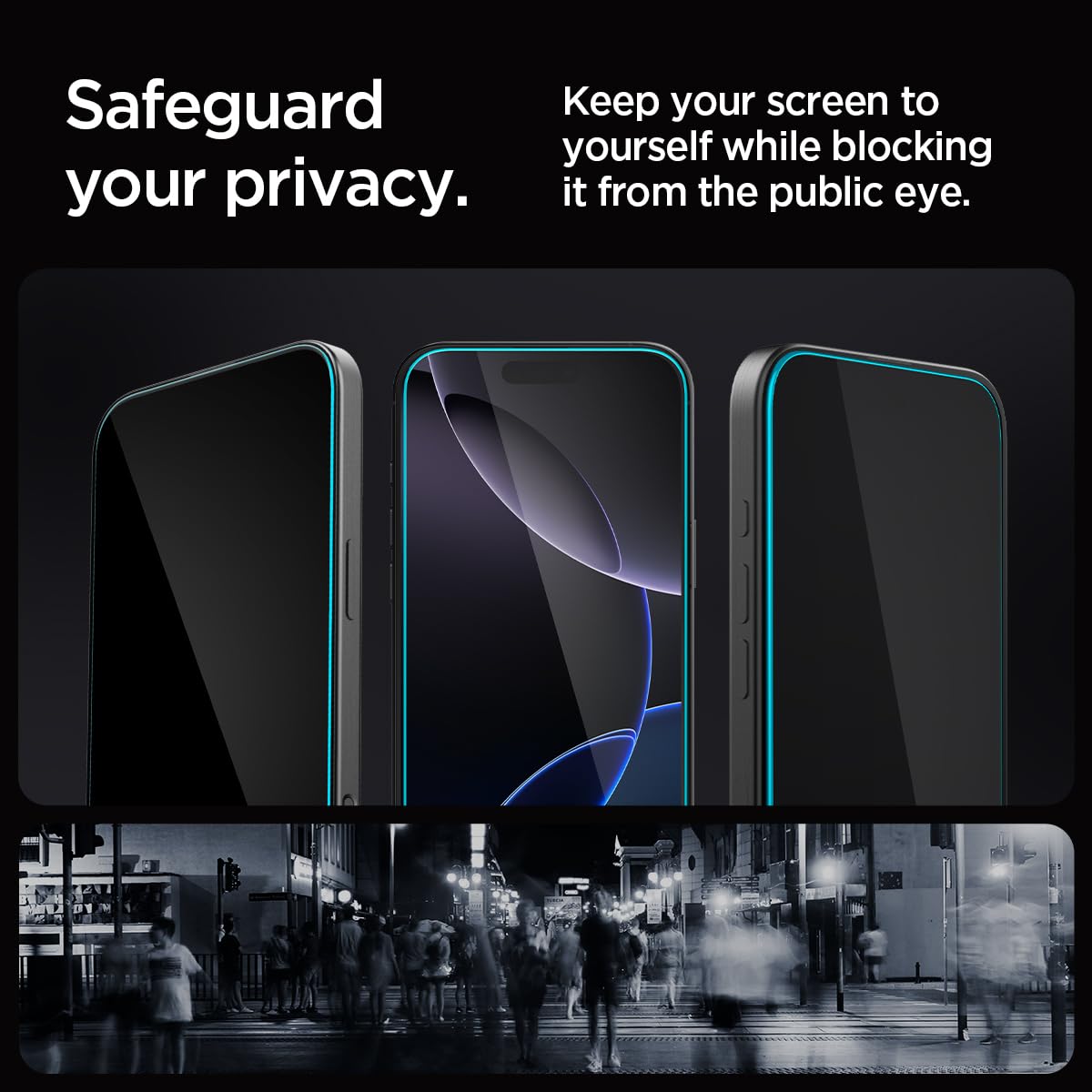 Foto 6 pulgar | Protector De Pantalla Spigen Glastr Ez Fit Privacy Para Iphone 16 Pro Max - Venta Internacional.