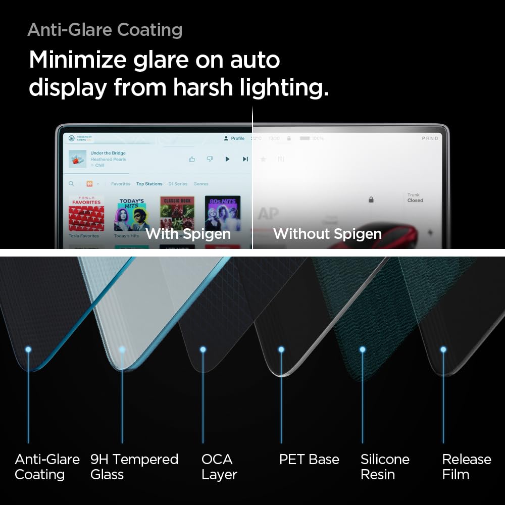 Foto 5 | Protector De Pantalla Spigen Glastr Ez Fit Para Tesla Model 3 - Venta Internacional.