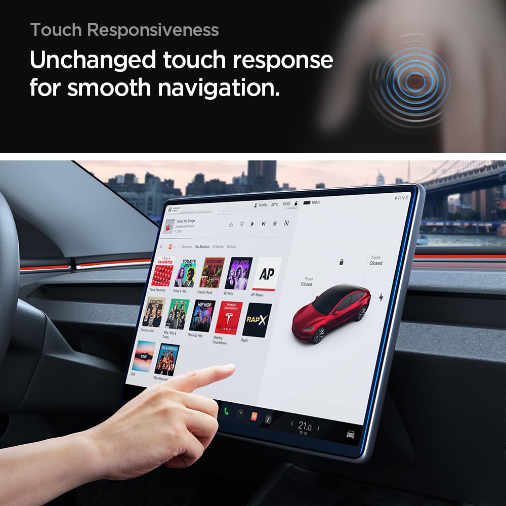 Foto 7 pulgar | Protector De Pantalla Spigen Glastr Ez Fit Para Tesla Model 3 - Venta Internacional.