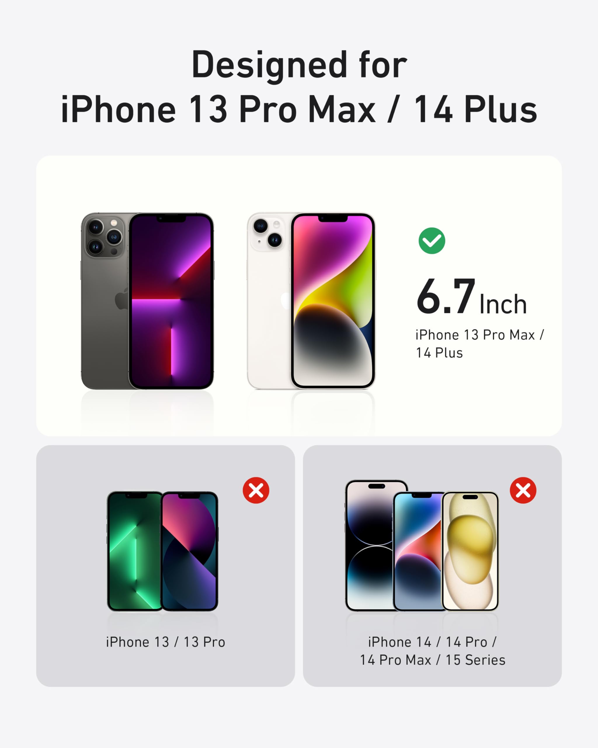 Foto 8 pulgar | Protector de Pantalla Anker para iPhone 13 Pro Max-Venta Internacional