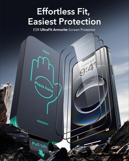 Foto 2 | Protector De Pantalla Esr, Paquete De 3 Unidades, 9h+ Glass, Para Iphone 16e/14/13/13 Pro - Venta Internacional.