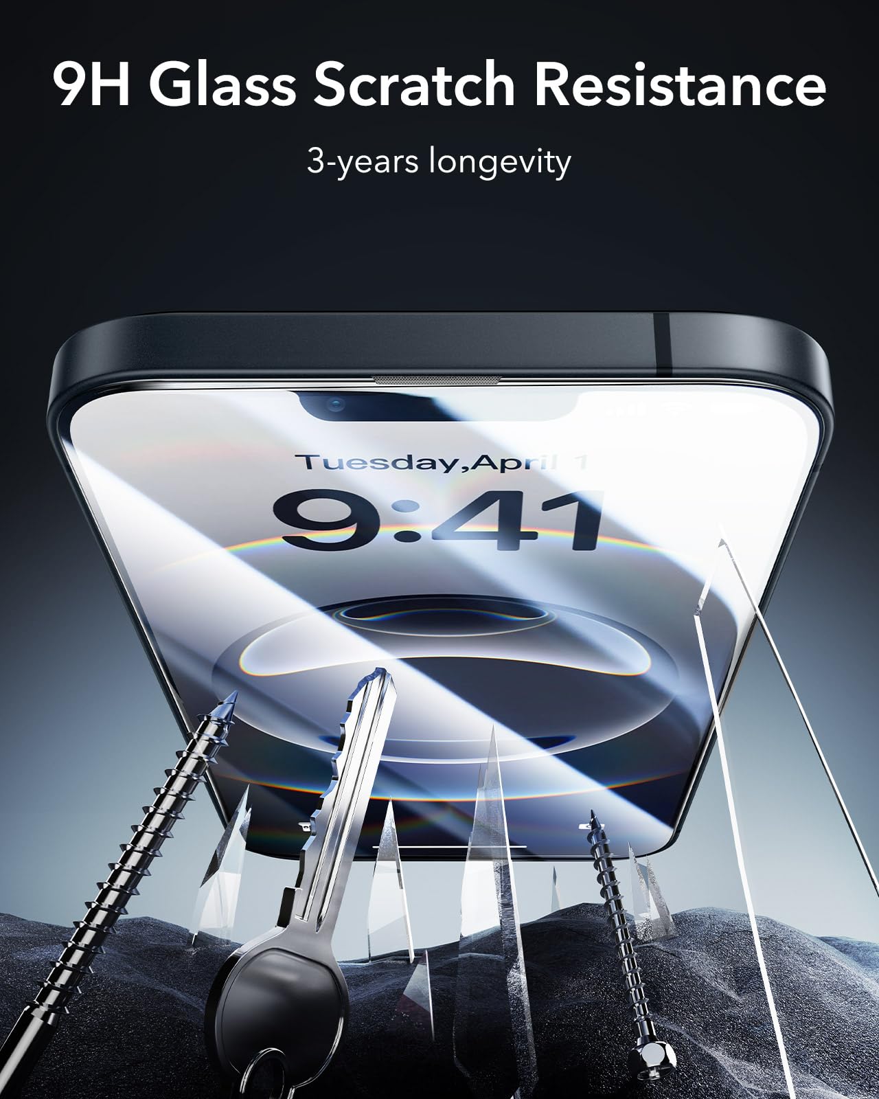 Foto 7 | Protector De Pantalla Esr, Paquete De 3 Unidades, 9h+ Glass, Para Iphone 16e/14/13/13 Pro - Venta Internacional.