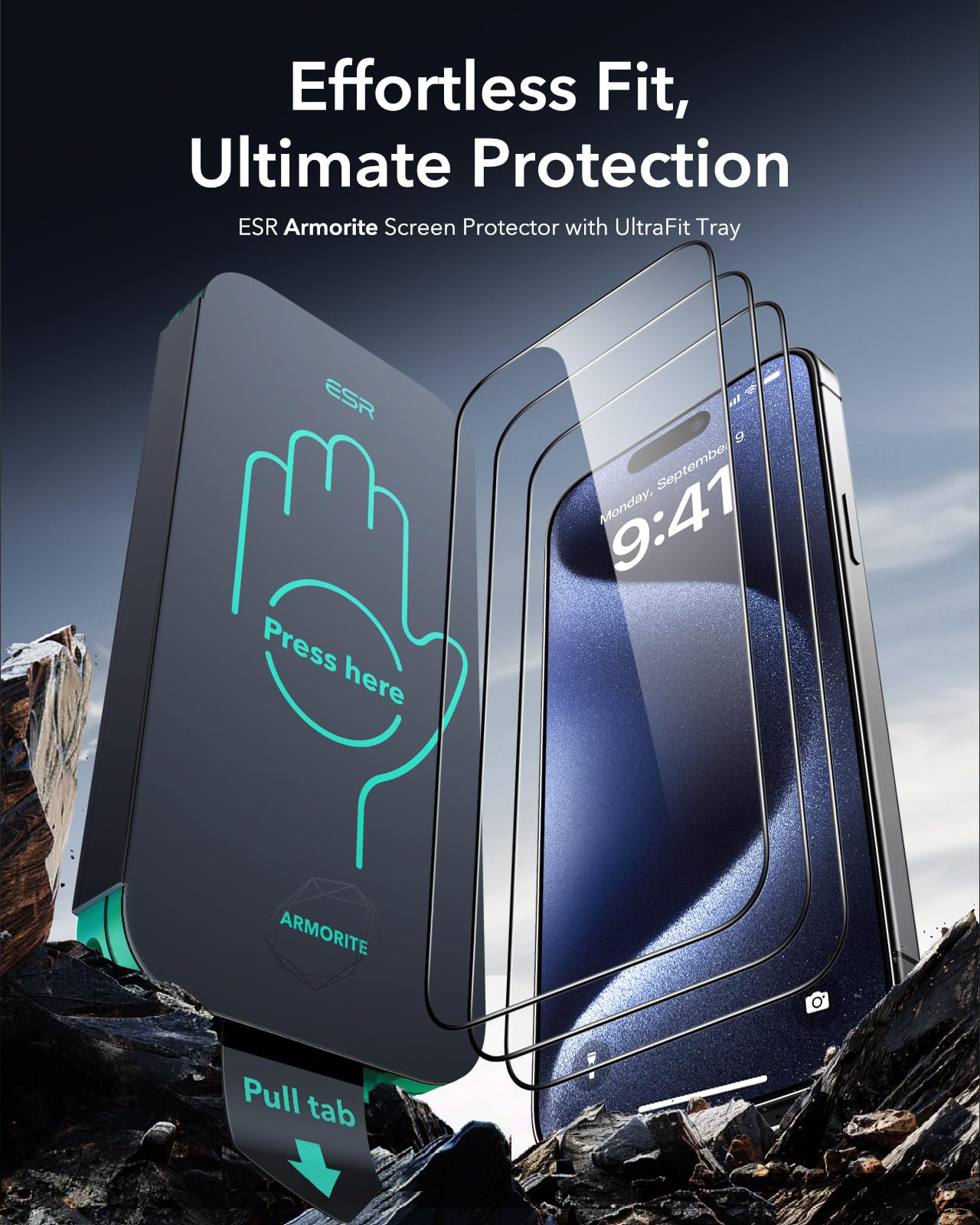 Foto 3 pulgar | Protector De Pantalla Esr 3 Pack 9h+ Glass Para Iphone 15 Pro Max - Venta Internacional.