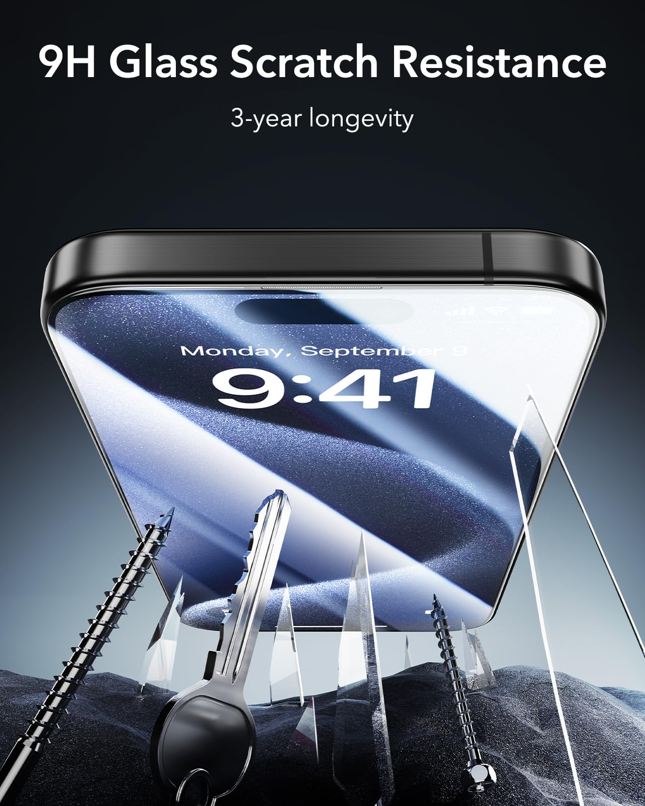 Foto 8 pulgar | Protector De Pantalla Esr 3 Pack 9h+ Glass Para Iphone 15 Pro Max - Venta Internacional.