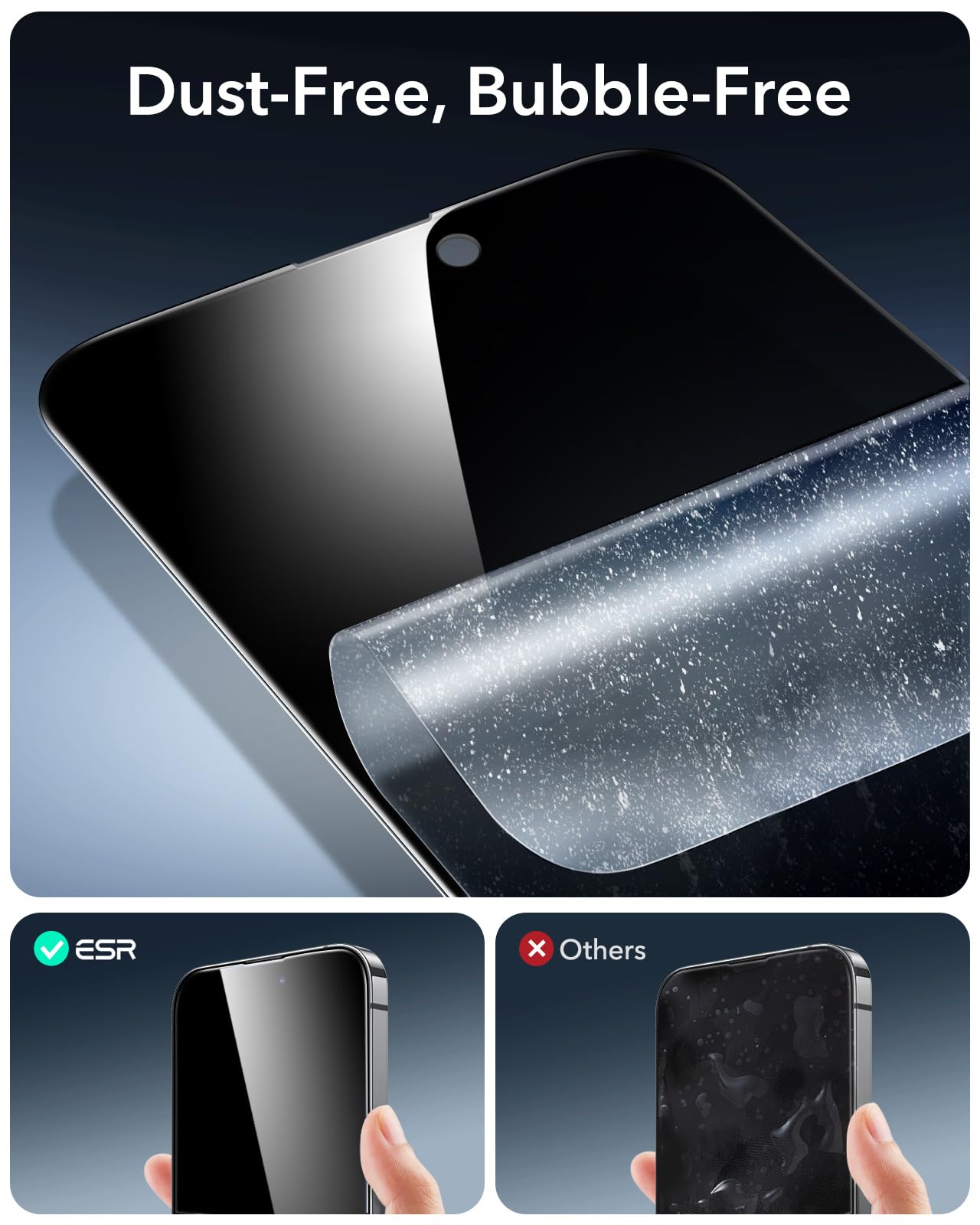 Foto 6 pulgar | Protector De Pantalla Esr Glass 9h+ Para Iphone 14 Pro Max (paquete De 3) - Venta Internacional.
