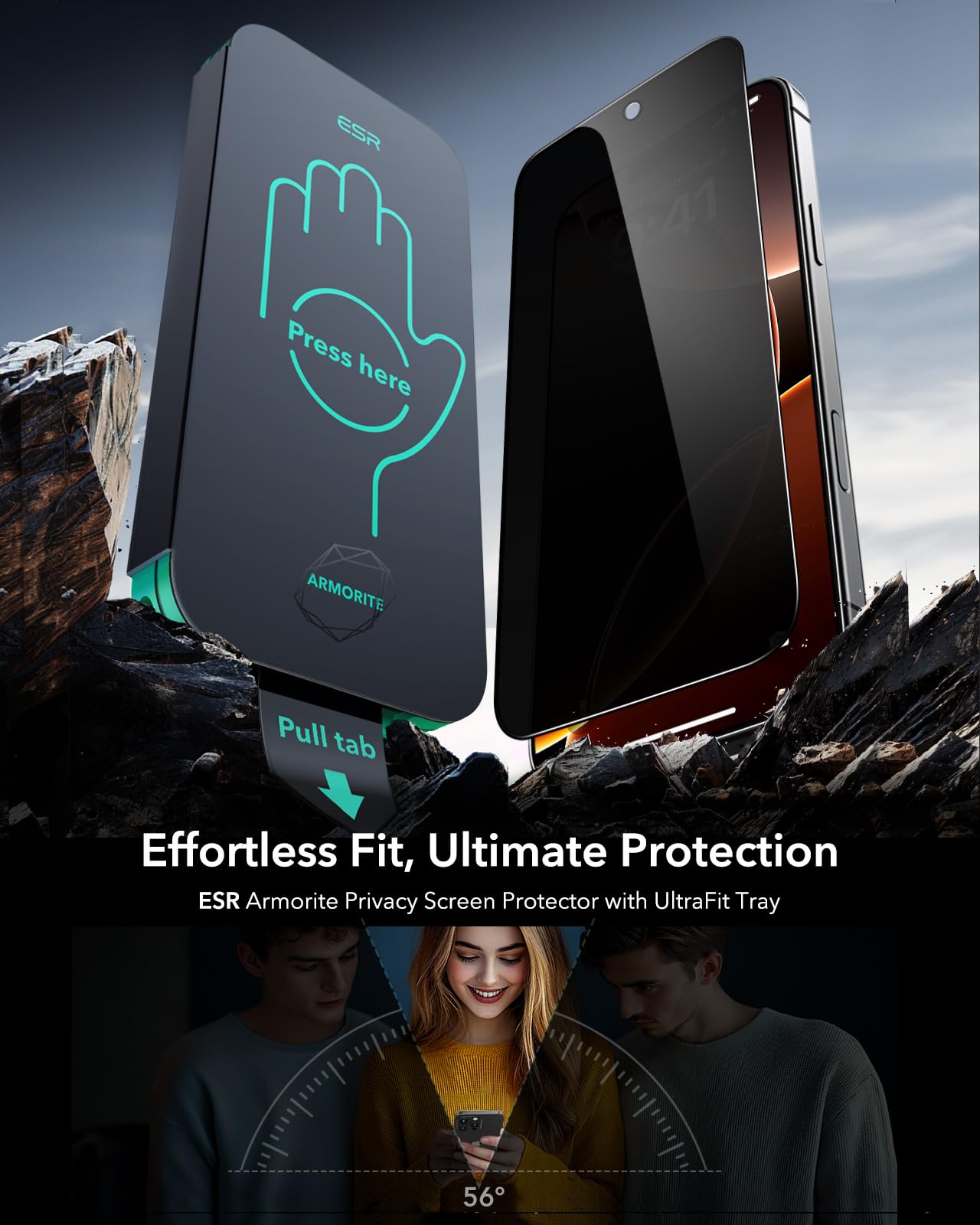 Foto 3 pulgar | Protector De Pantalla Esr Glass 9h+ Para Iphone 16 Pro Max, Paquete De 3 - Venta Internacional.