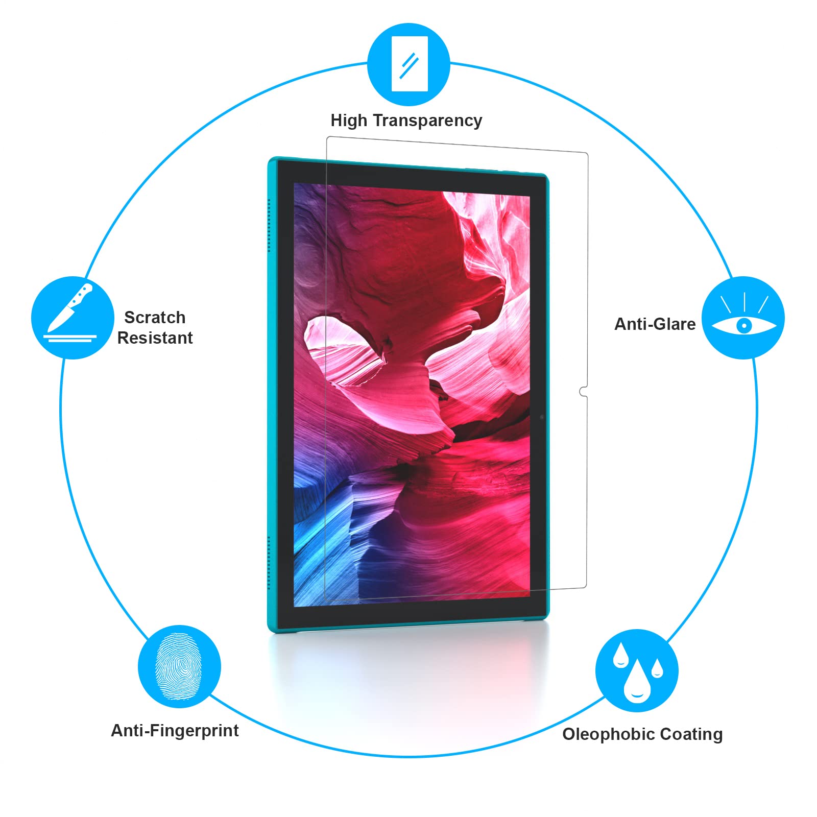 Foto 5 pulgar | Protector De Pantalla Zzb Tablet Zb10/yq10s De 10,1'', Paquete De 2 - Venta Internacional.