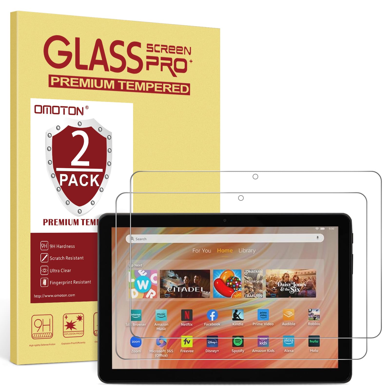 Foto 2 pulgar | [protector De Pantalla] Omoton Para Tableta Amazon Fire Hd 10 (13ª Y 11ª Generación) - Venta Internacional.
