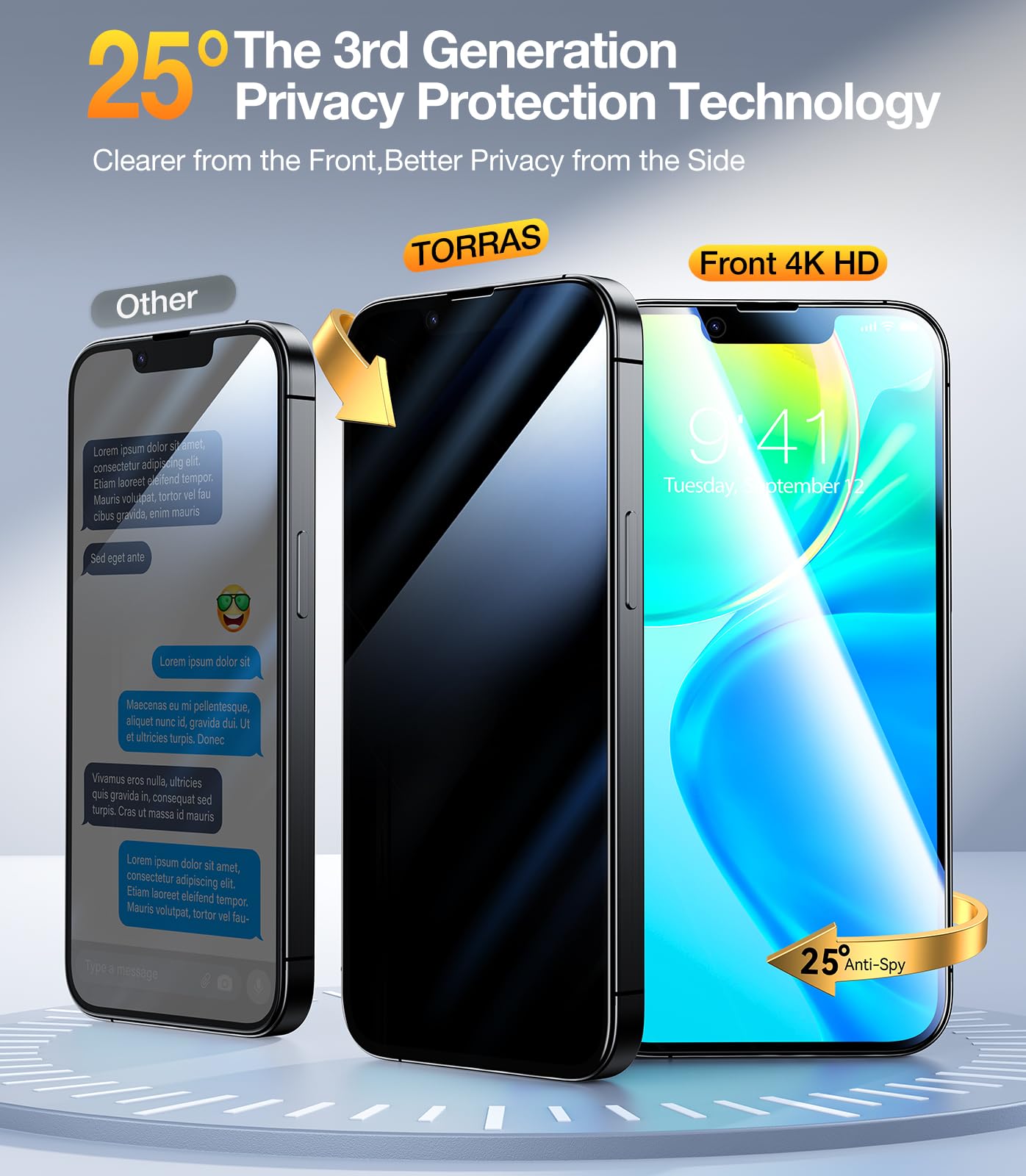 Foto 6 pulgar | Protector De Pantalla Torras Military-grade 9h+ Para Iphone 16e/13/13pro/14 - Venta Internacional.