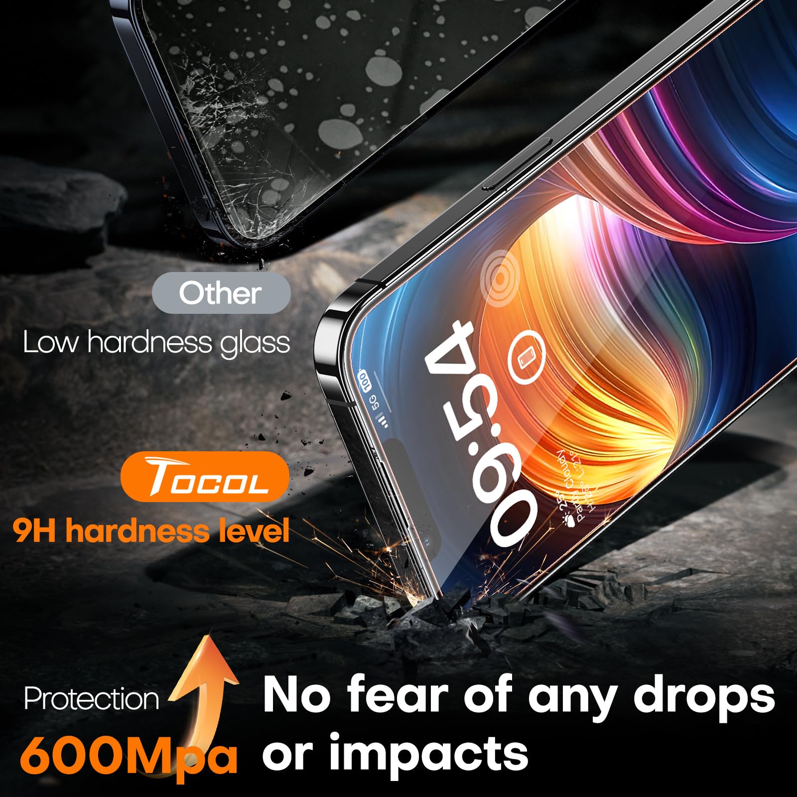 Foto 4 | Protector De Pantalla Tocol Para Iphone 14, Cobertura Total, Paquete De 2 - Venta Internacional.