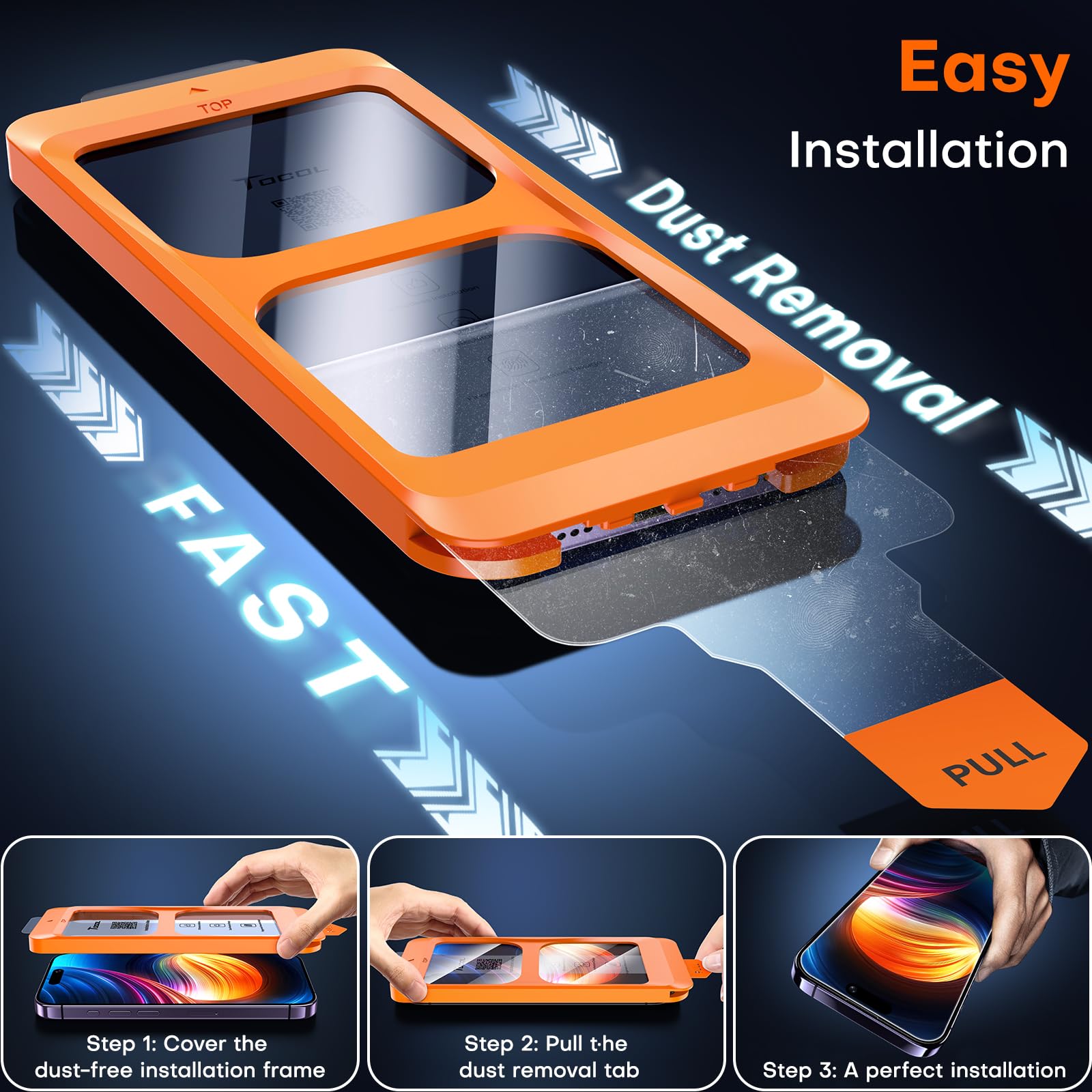 Foto 3 pulgar | Protector De Pantalla Tocol Para Iphone 14 Pro Max, Paquete De 2 - Venta Internacional.