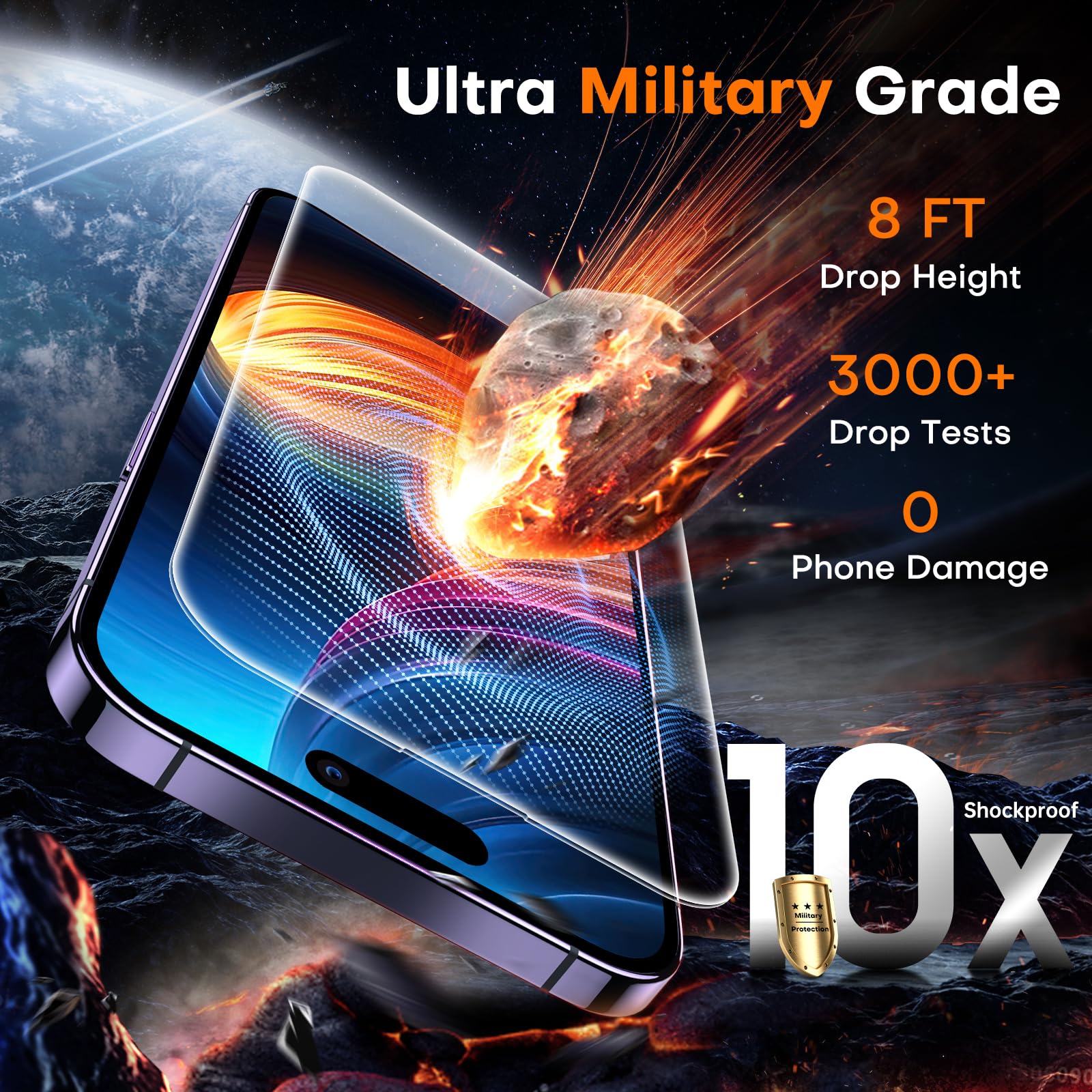 Foto 3 | Protector De Pantalla Tocol Para Iphone 14 Pro Max, Paquete De 2 - Venta Internacional.