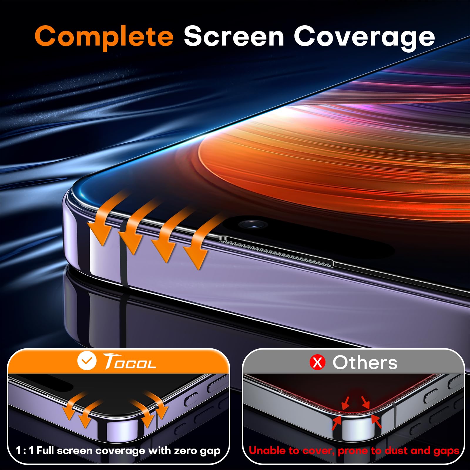 Foto 6 pulgar | Protector De Pantalla Tocol Para Iphone 14 Pro Max, Paquete De 2 - Venta Internacional.