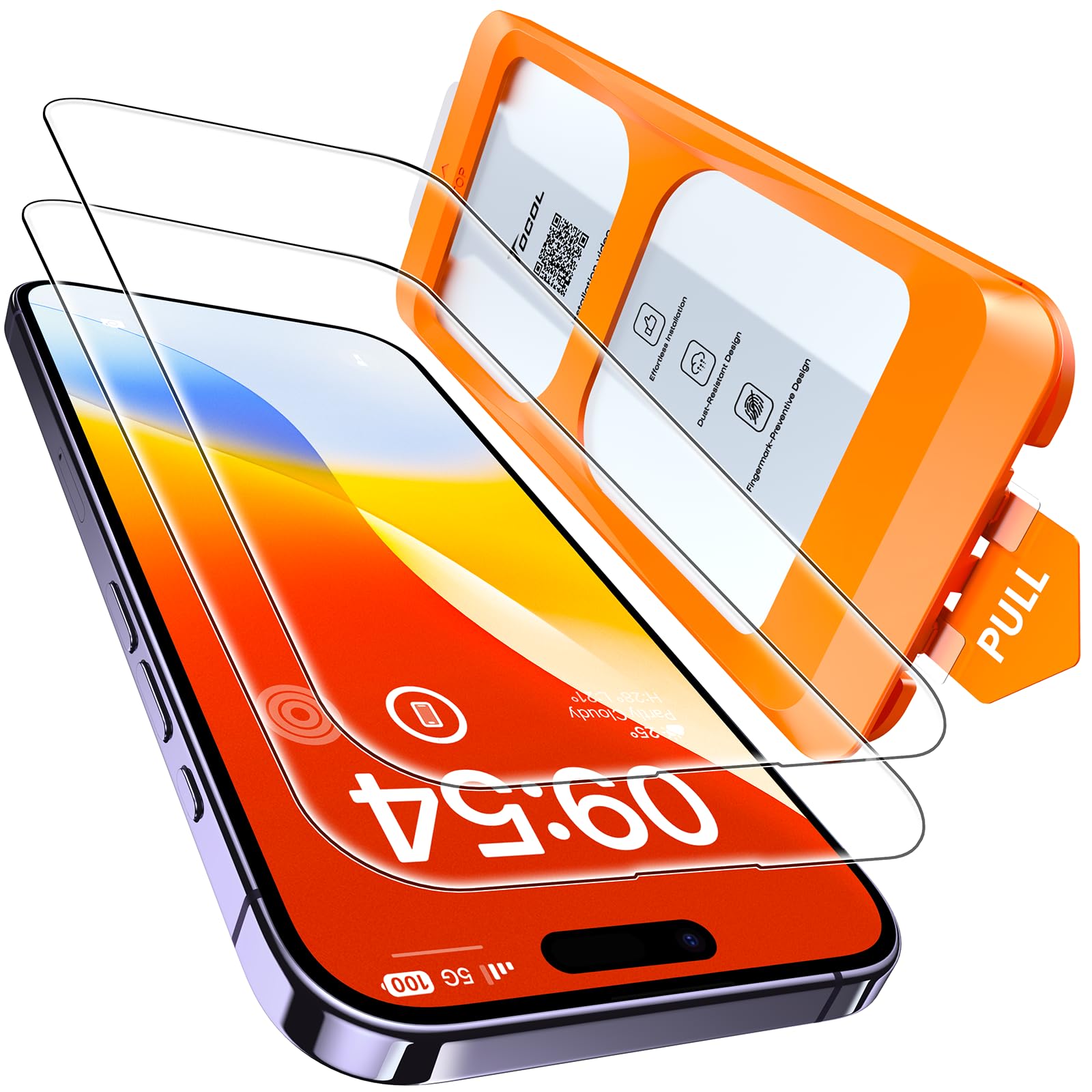 Foto 1 | Protector De Pantalla Tocol Para Iphone 14 Pro De Vidrio Templado, Paquete De 2 - Venta Internacional.