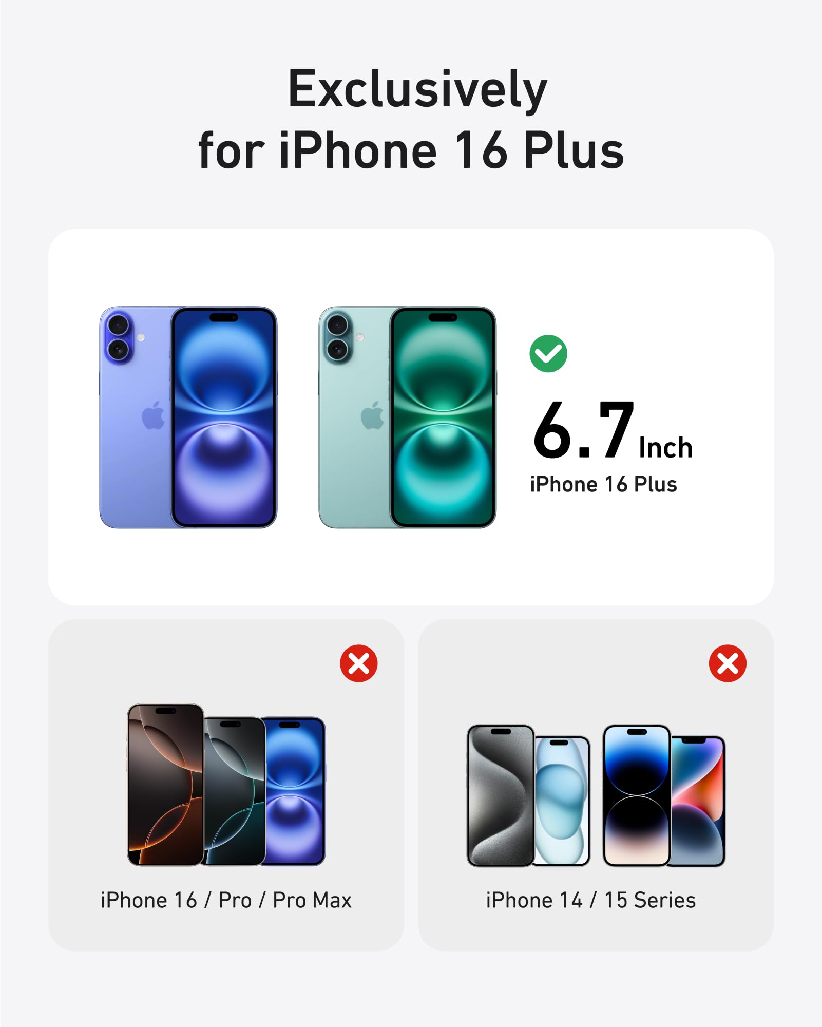 Foto 8 pulgar | Protector De Pantalla Anker Hd De Cristal Templado Para Iphone 16 Plus De 6.7 Pulgadas - Venta Internacional.
