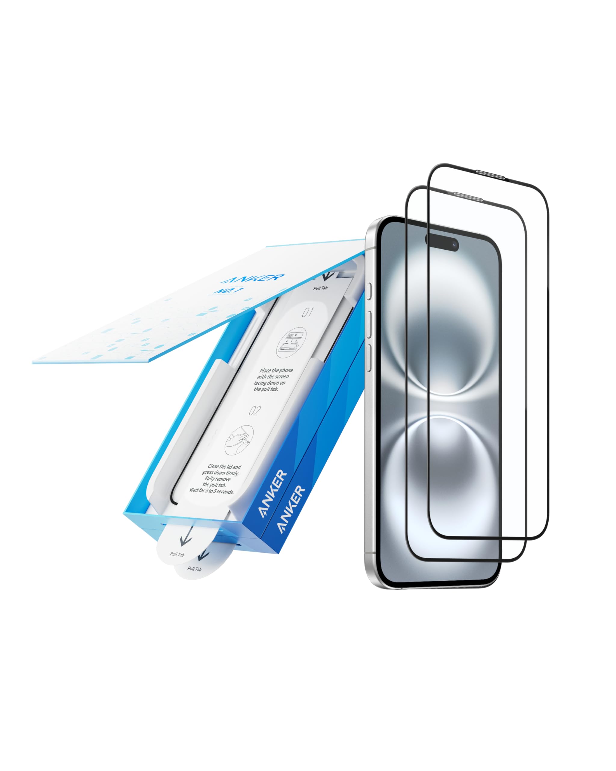 Foto 2 pulgar | Protector De Pantalla Anker Durable Para Iphone 16 De 6.1 Pulgadas, Paquete De 2 - Venta Internacional.