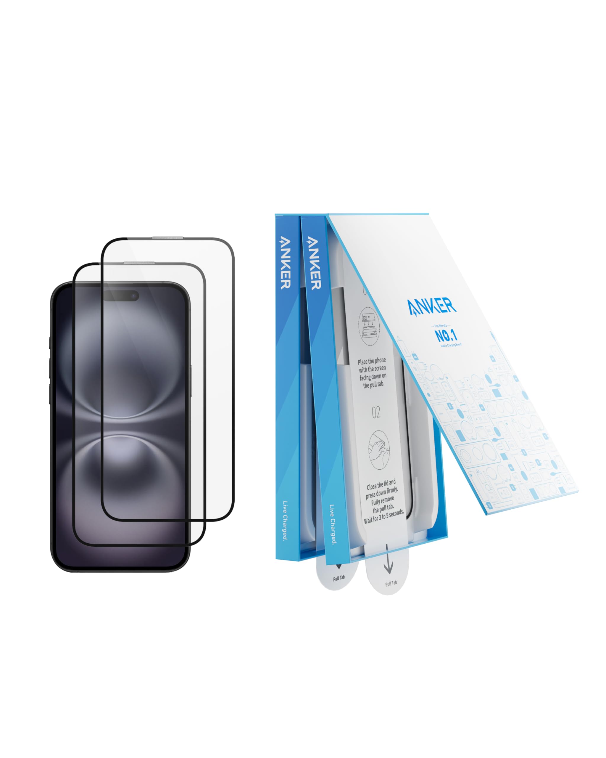 Foto 2 pulgar | Protector De Pantalla Anker Hd De Cristal Templado Para Iphone 16 6.1 - Venta Internacional.