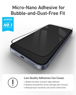 Foto 3 | Protector De Pantalla Anker Hd De Cristal Templado Para Iphone 16 6.1 - Venta Internacional.